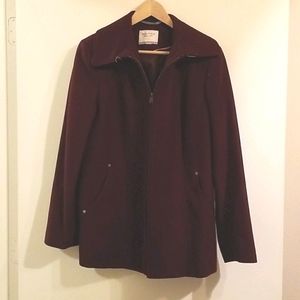 NAUTICA burgundy wool coat